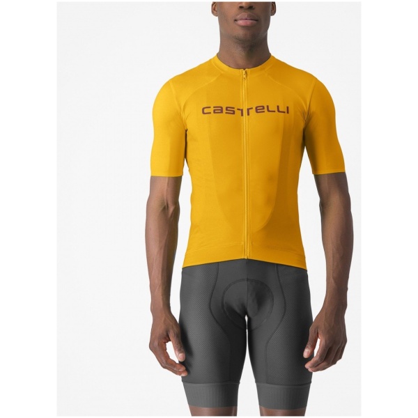 Castelli PROLOGO LITE JERSEY GOLDENROD/DEEP BORDEAUX