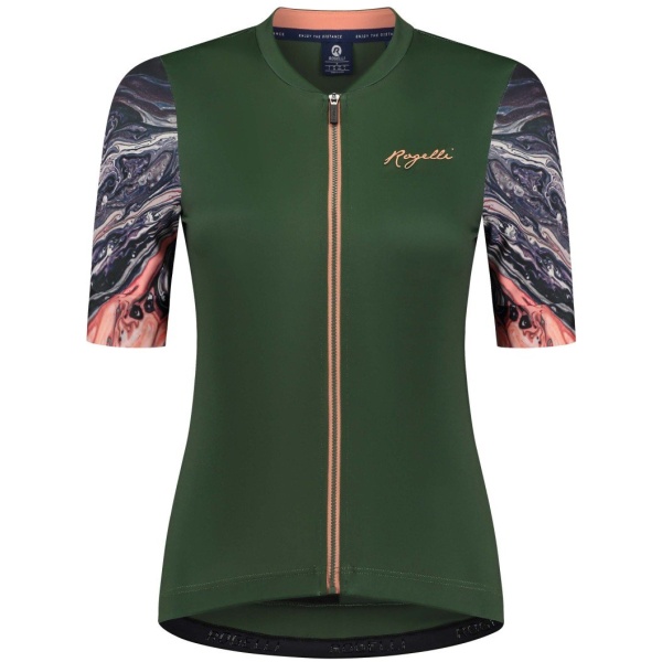 Rogelli Ds Wielershirt KM Liquid Groen/Coral - Afbeelding 4