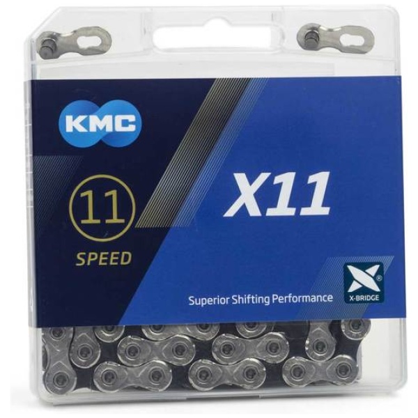 Kmc ketting 11-speed x11 links/zwart Zilver
