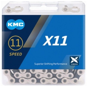 Kmc ketting 11-speed x11 links/zwart Zilver