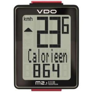 Vdo fietscomputer M2.1 WL draadloos Zwart