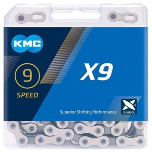 Kmc ketting 9-speed x9 122 links Zilver