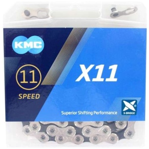 Kmc ketting 11-speed x11 links/zwart Zilver