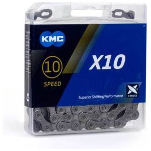 Kmc ketting 10-speed x10 links Grijs